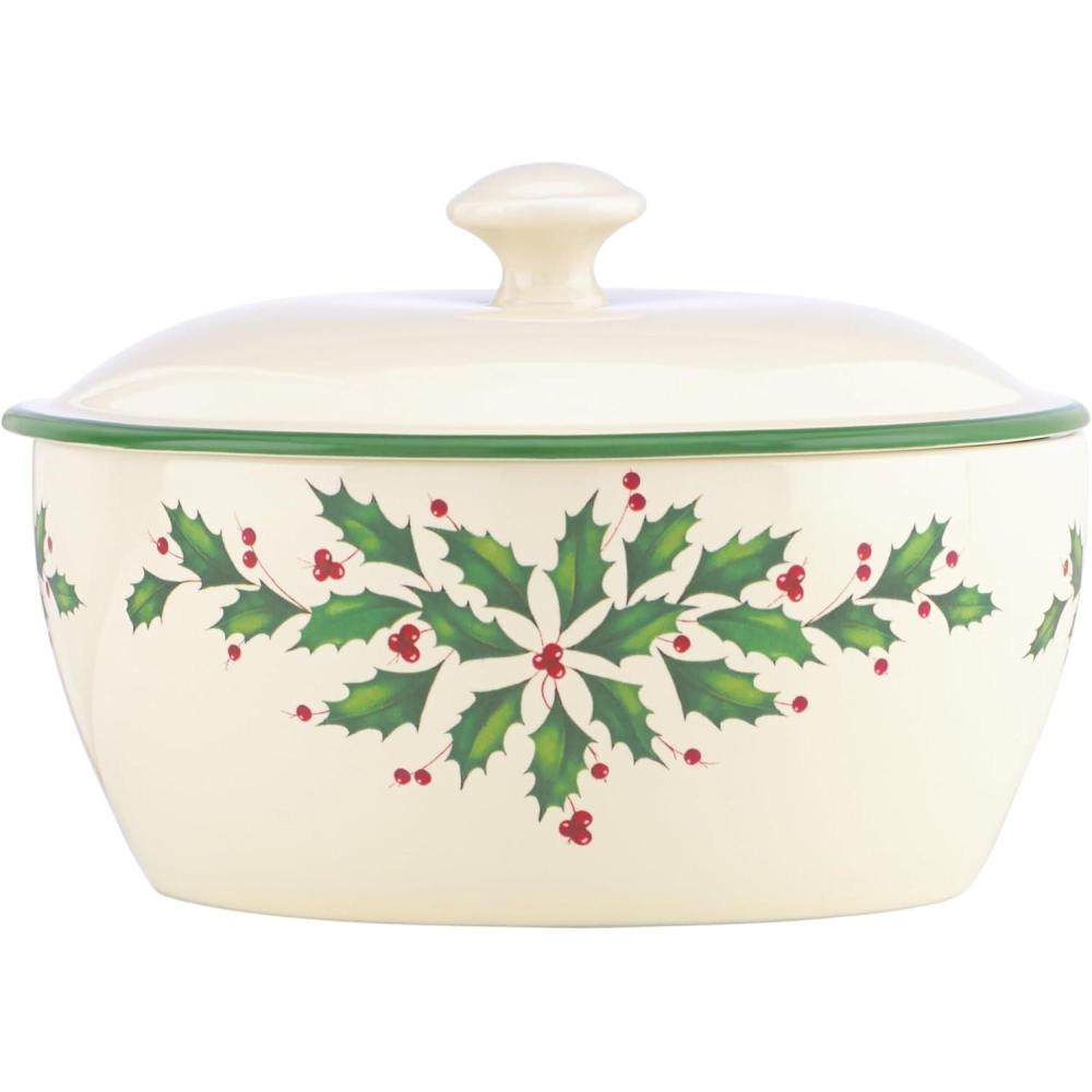 imageLenox 870004 Hosting The Holidays Napkin Holder ChristmasCovered Casserole