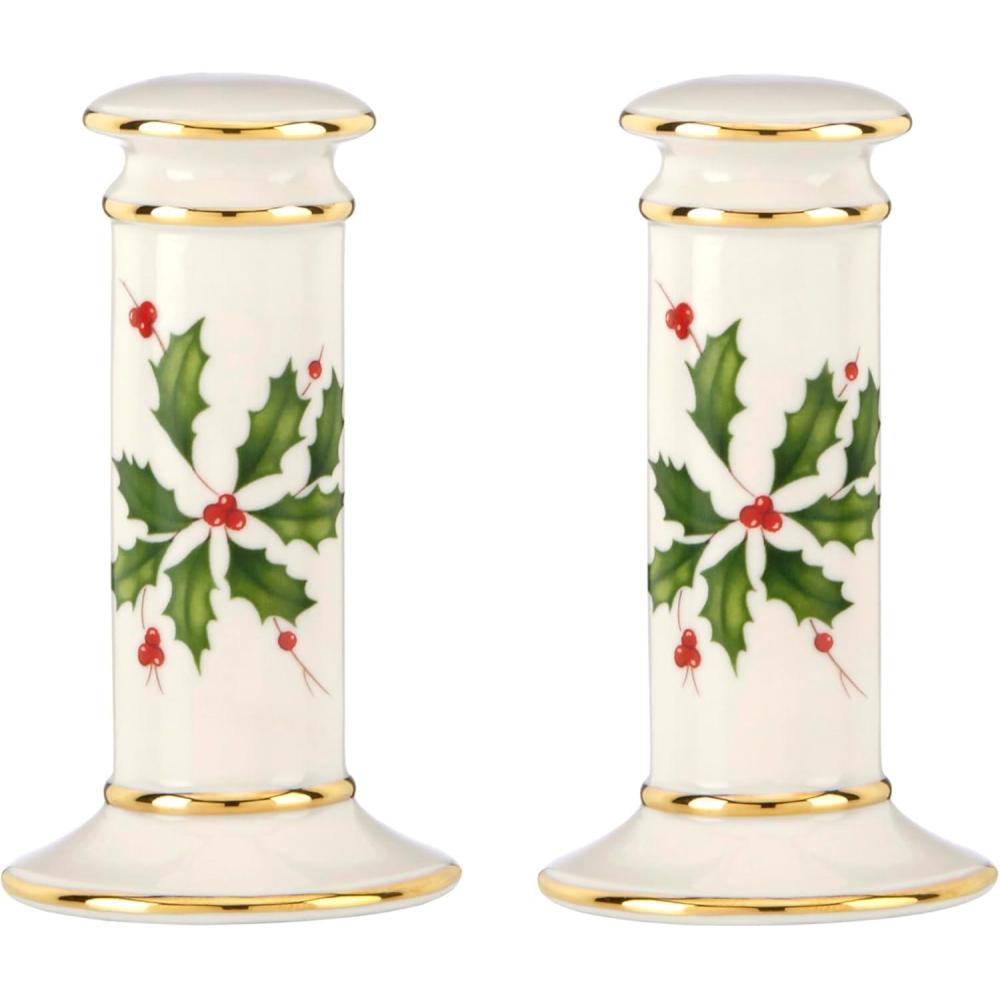 imageLenox 870004 Hosting The Holidays Napkin Holder ChristmasSalt Pepper Set
