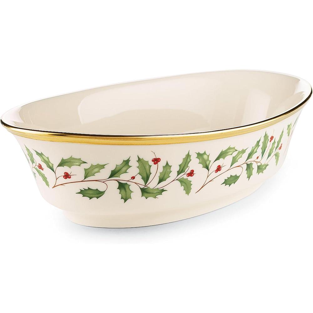 imageLenox 870004 Hosting The Holidays Napkin Holder ChristmasVegtetable Bowl