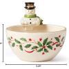 Lenox 870004 Hosting The Holidays Napkin Holder, Christmas(Bowl  Snowman)