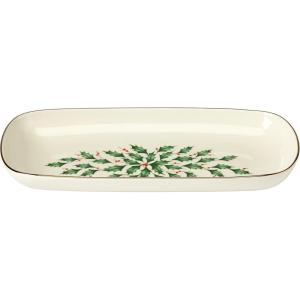 Lenox 870004 Hosting The Holidays Napkin Holder, Christmas(Bread Tray)