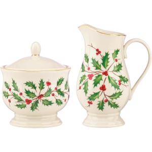 Lenox 870004 Hosting The Holidays Napkin Holder, Christmas(Sugar and Creamer)