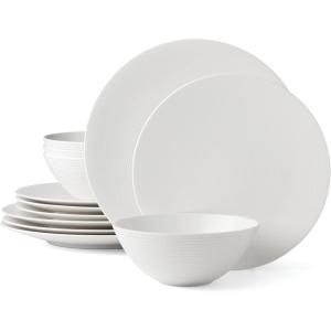 Lenox 894759 Lx Collective White 12-Piece Dinnerware Set(12-Piece Dinnerware Set)