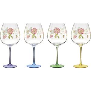 Lenox 899817 Butterfly Meadow Balloon Wine Glasses, Set Of 4, Assorted