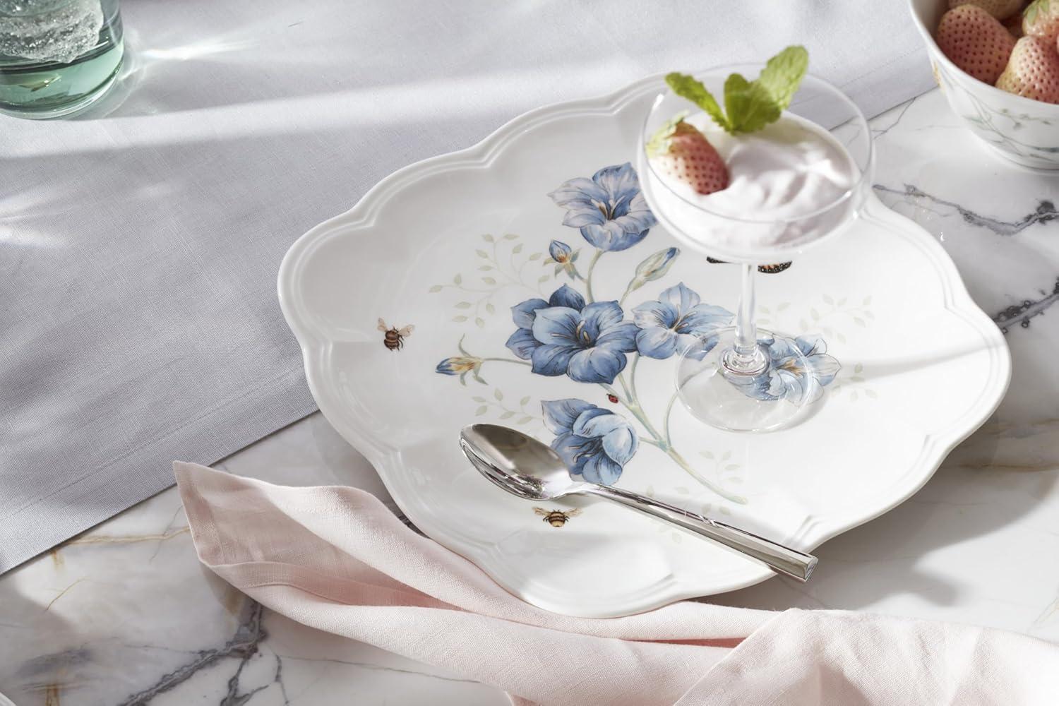 imageLenox Porcelain Dinnerware Sets For 6 Lenox Butterfly Meadow Collection Square 18Piece Dinnerware Set Service For 6 Kitchen and Dining Round Bowls Square Dinner Plates and Bowls Sets 18 Piece