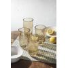 Lenox Drinkware, Homespun Amber Tall Tumbler, Set of 4, Glass Material, Dishwasher Safe, Glassware Drinking Glasses Set, Home, Kitchen and Dining, Tumbler Cup Sets (Amber, 4 Pieces, 20 Ounce Capacity)