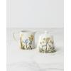 Lenox Kitchen And Dining, Wildflowers 2-Piece Sugar And Creamer Set, Stoneware Material, Dishwasher & Microwave Safe, Kitchen Essentials, Home (White, 2 Pieces, 8 Oz Capacity Sugar Bowl & Creamer)