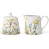 Lenox Kitchen And Dining, Wildflowers 2-Piece Sugar And Creamer Set, Stoneware Material, Dishwasher & Microwave Safe, Kitchen Essentials, Home (White, 2 Pieces, 8 Oz Capacity Sugar Bowl & Creamer)