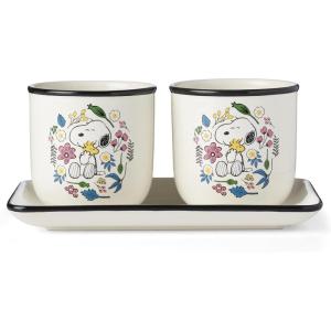 Lenox 898924 Chef Snoopy 3-Piece Herb Pot & Tray Set