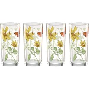 Lenox 899818 Butterfly Meadow Highball Glasses, Set Of 4