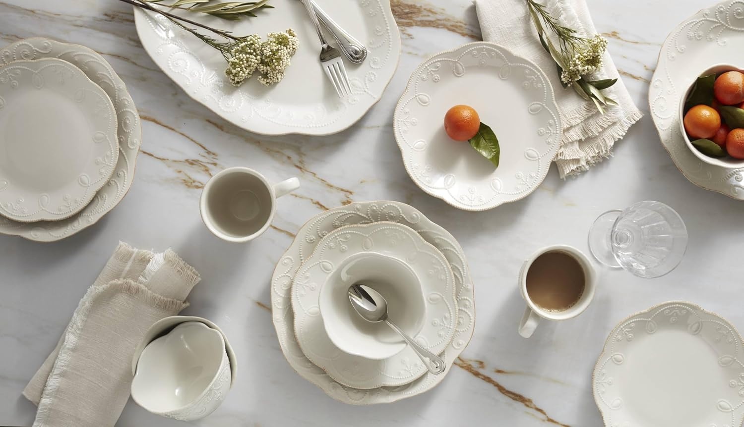 imageLenox 891288 French Perle 4Piece Dinner Plate Set4Piece Place Setting