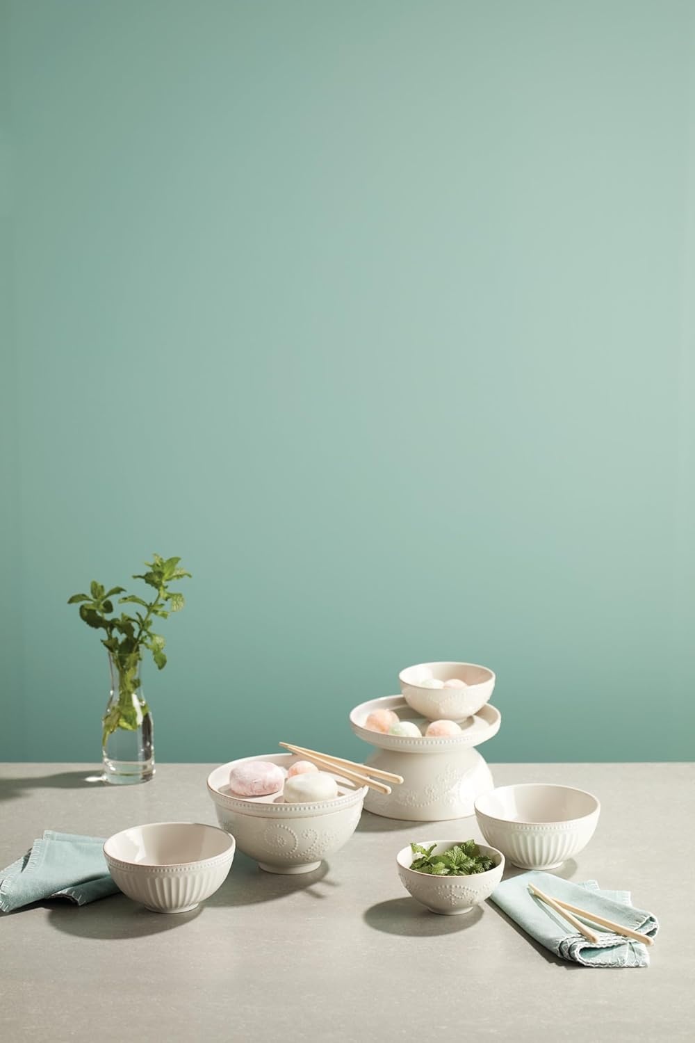 imageLenox 891288 French Perle 4Piece Dinner Plate Set8Piece Nested Dinnerware Set