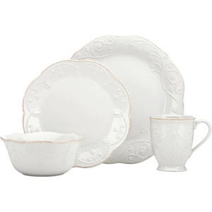 Lenox 891288 French Perle 4-Piece Dinner Plate Set(4-Piece Place Setting)