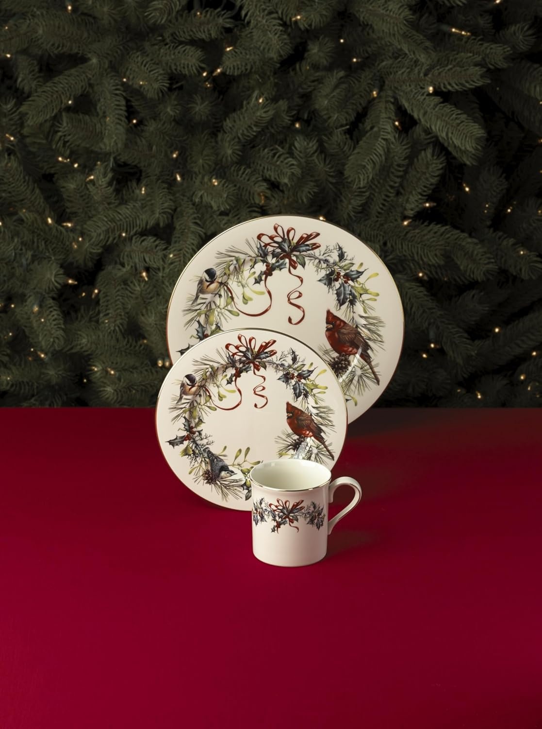 image:imageLenox 6049837 Winter Greetings Mug Christmas amp Holiday DrinkwareDinner Plate