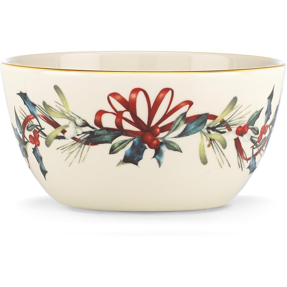 image:imageLenox 6049837 Winter Greetings Mug Christmas amp Holiday DrinkwareBowl 5 inches