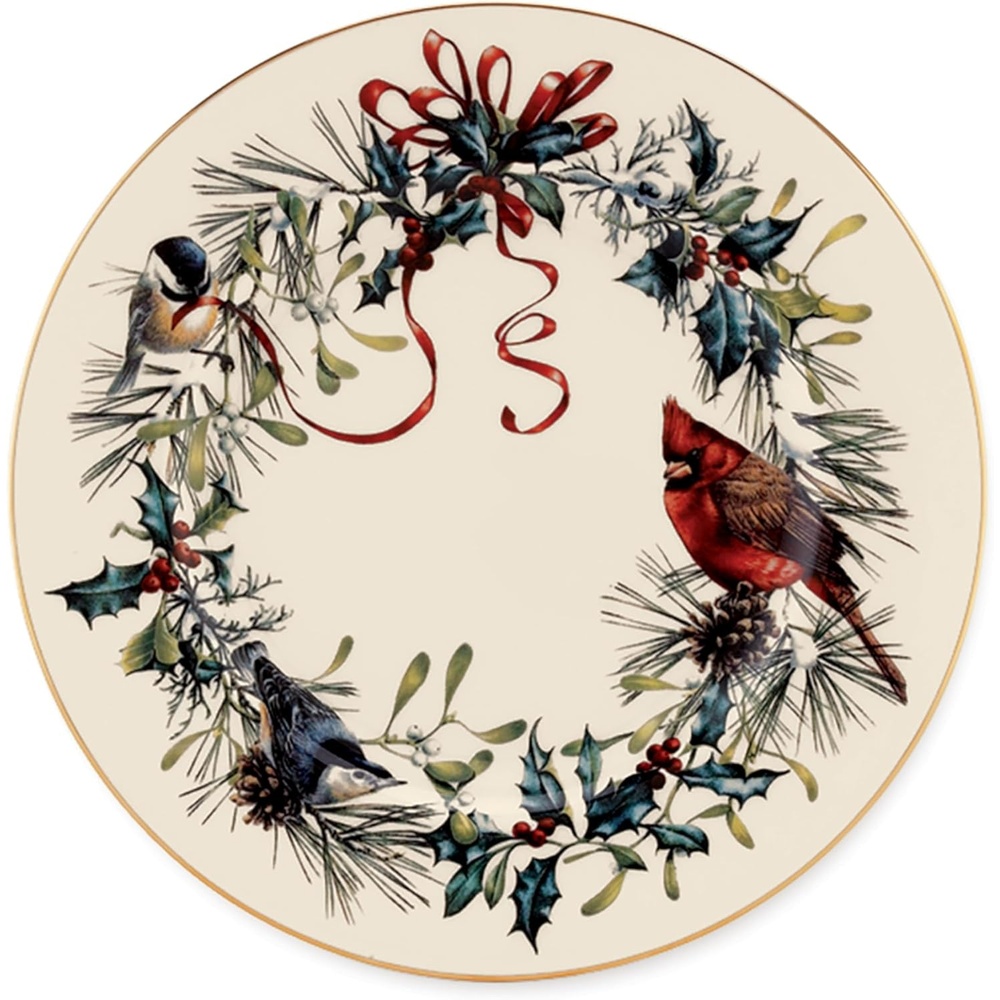 image:imageLenox 6049837 Winter Greetings Mug Christmas amp Holiday DrinkwareSalad Plate