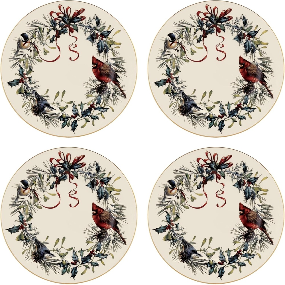 image:imageLenox 6049837 Winter Greetings Mug Christmas amp Holiday DrinkwareSalad Plates  Set of 4