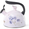 Lenox 897923 Butterfly Meadow Colors Tea Kettle, 2.6 Quarts, Pink