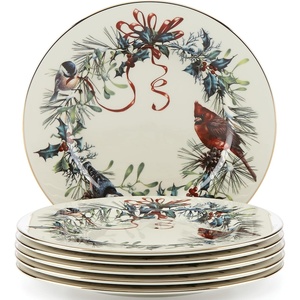Lenox 6049837 Winter Greetings Mug, Christmas & Holiday Drinkware(Salad Plates  Set of 6)