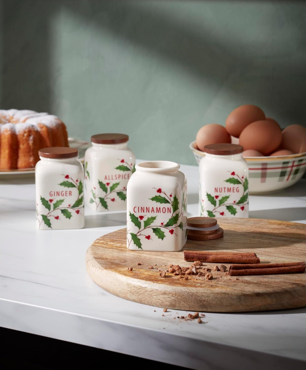 image:imageLenox 895048 Holiday Baking Spice Jars Set of 4 Christmas Theme