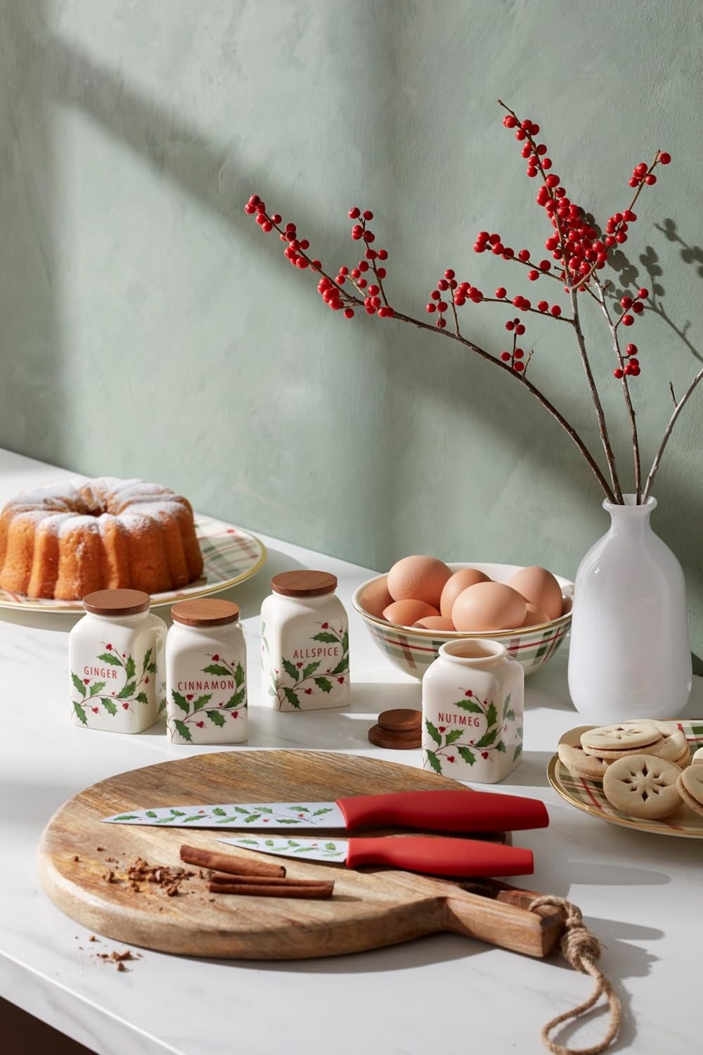 image:imageLenox 895048 Holiday Baking Spice Jars Set of 4 Christmas Theme