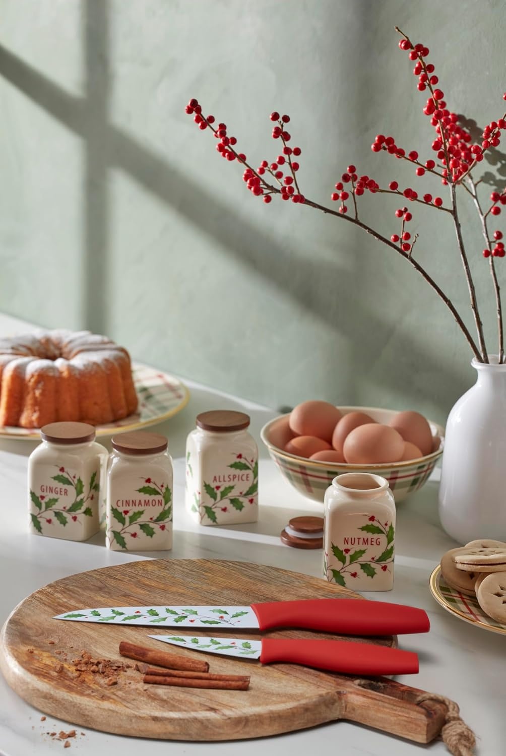 image:imageLenox 895048 Holiday Baking Spice Jars Set of 4 Christmas Theme