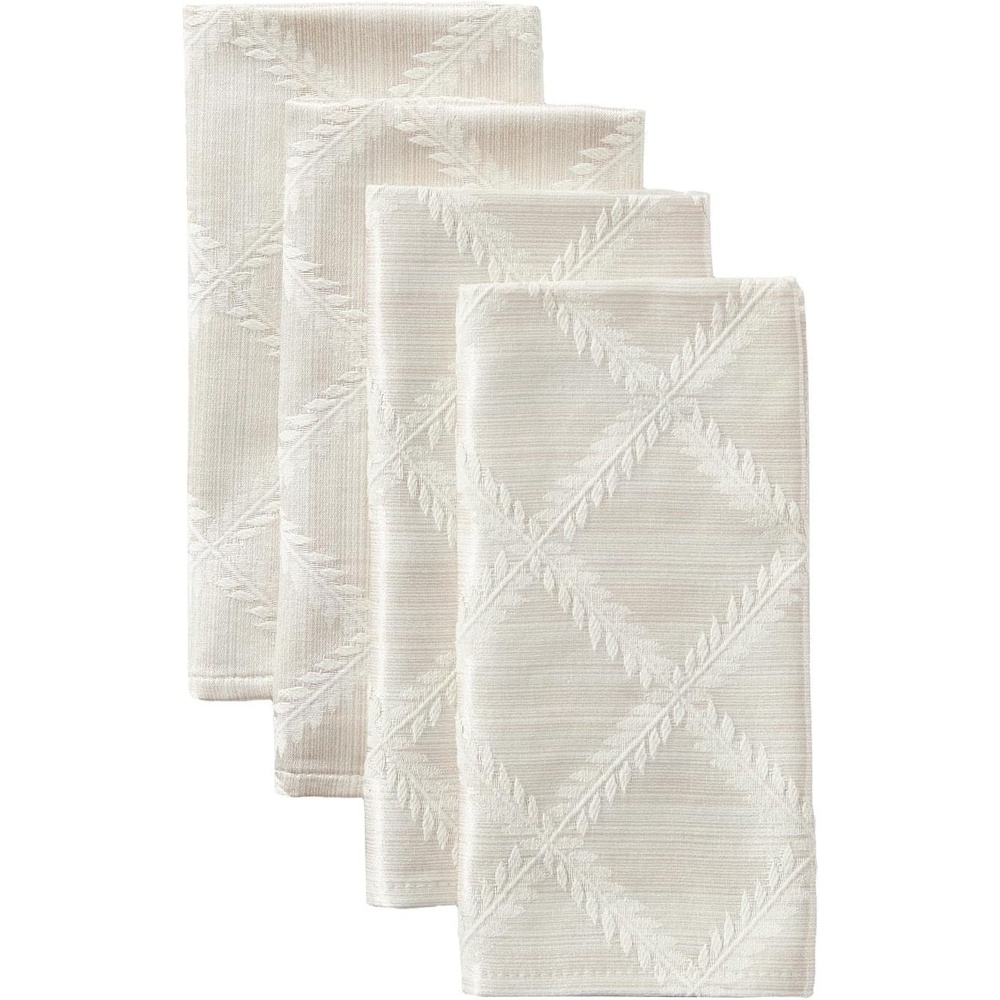 image:imageLenox Laurel Leaf Set of 4 Napkins WhitePlatinum