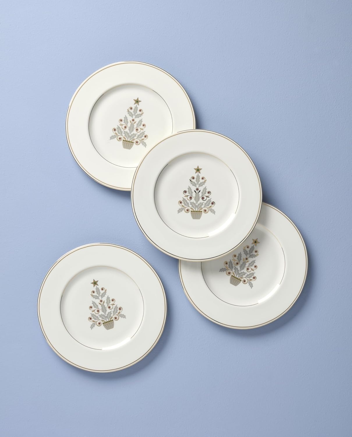 image:imageLenox 853817 Federal Gold Place Setting BowlChristmas Accent Plates Set of 4
