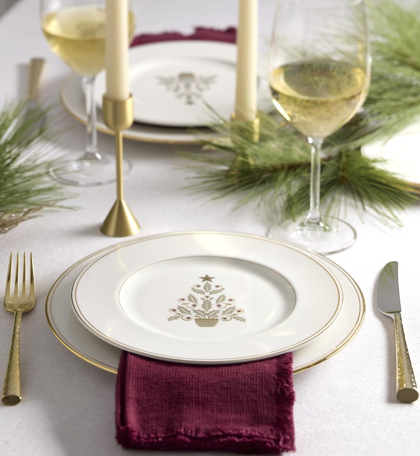 image:imageLenox 853817 Federal Gold Place Setting BowlChristmas Accent Plates Set of 4