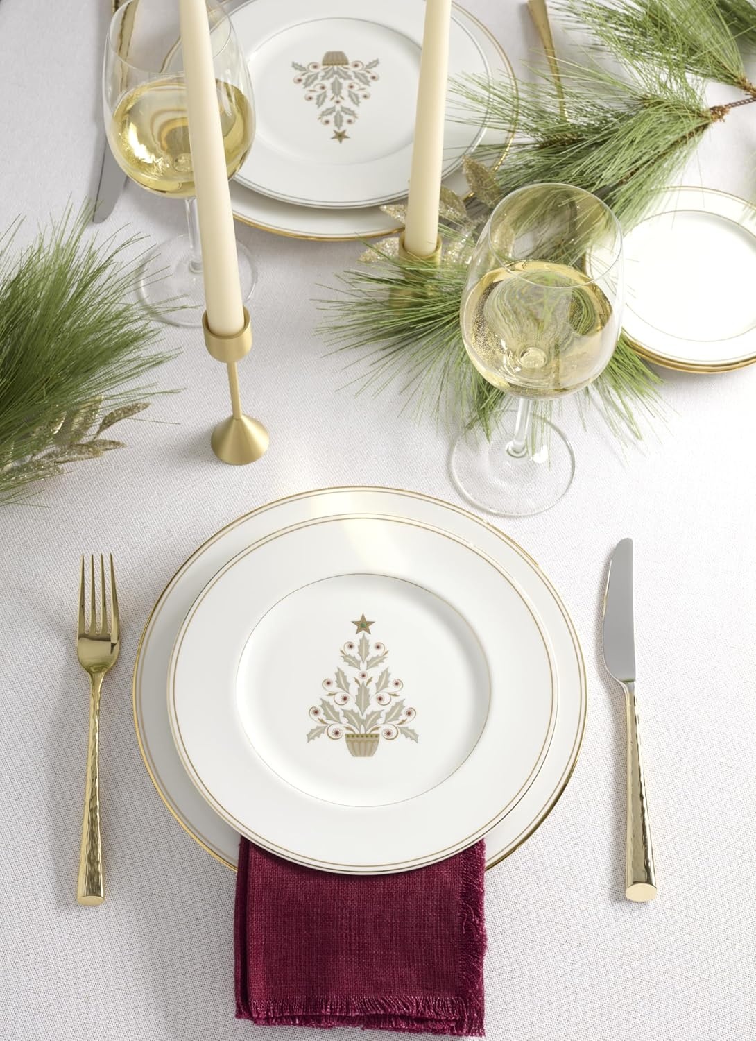 image:imageLenox 853817 Federal Gold Place Setting BowlChristmas Accent Plates Set of 4