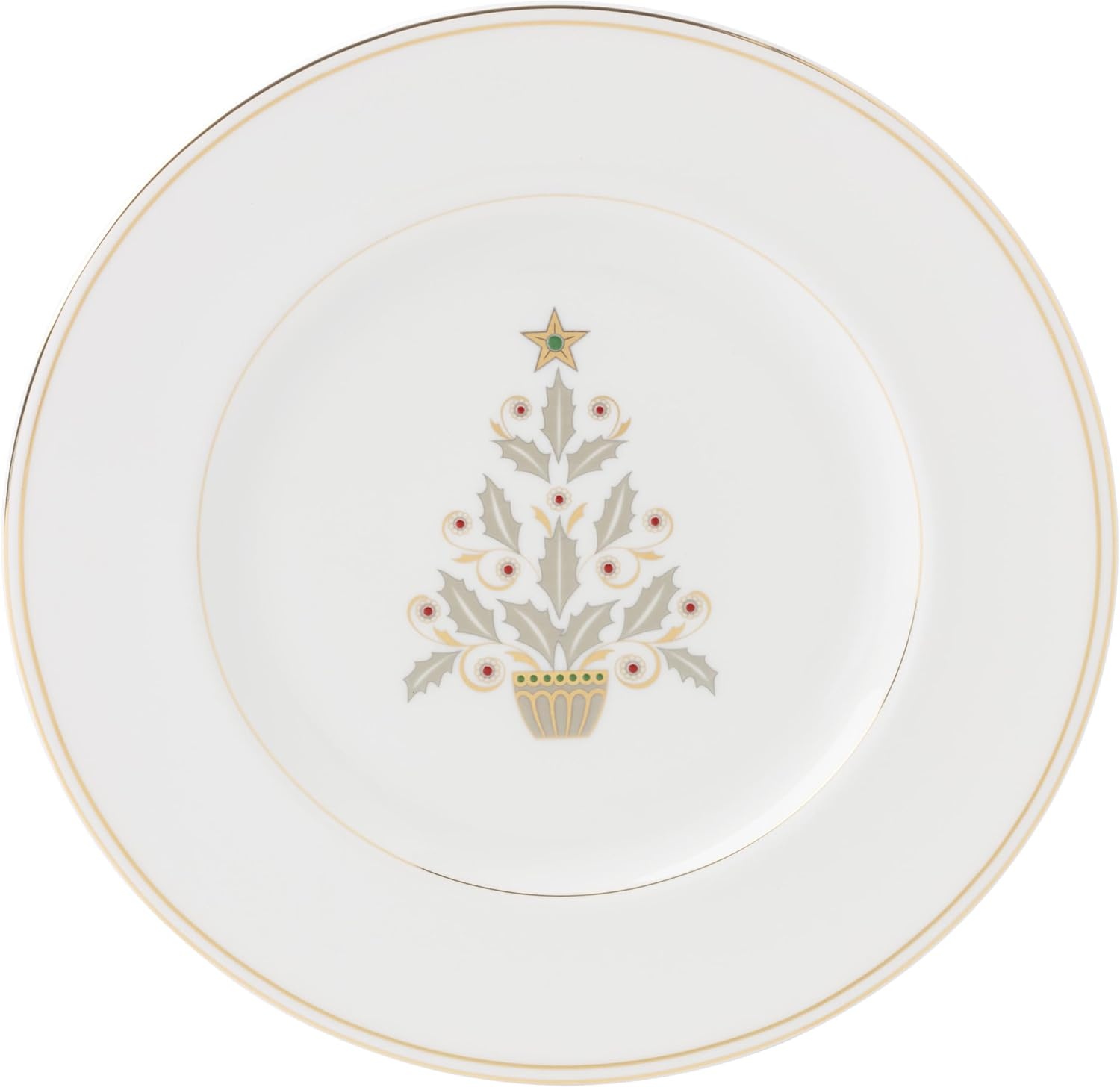 image:imageLenox 853817 Federal Gold Place Setting BowlChristmas Accent Plates Set of 4