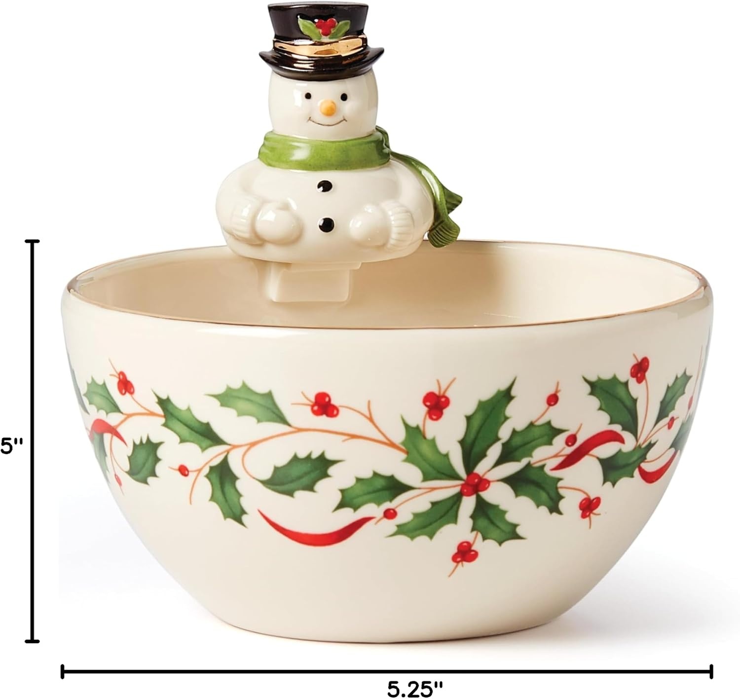 image:imageLenox 898092 Holiday Rectangular Baking Dish Large Christmas Festive Kitchen DecorBowl Snowman