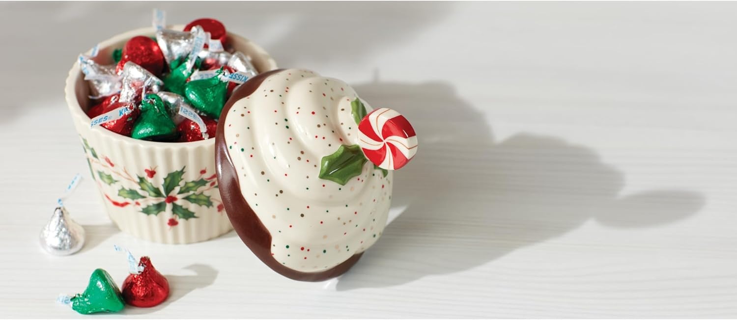 image:imageLenox 898092 Holiday Rectangular Baking Dish Large Christmas Festive Kitchen DecorCandy Dish Cupcake
