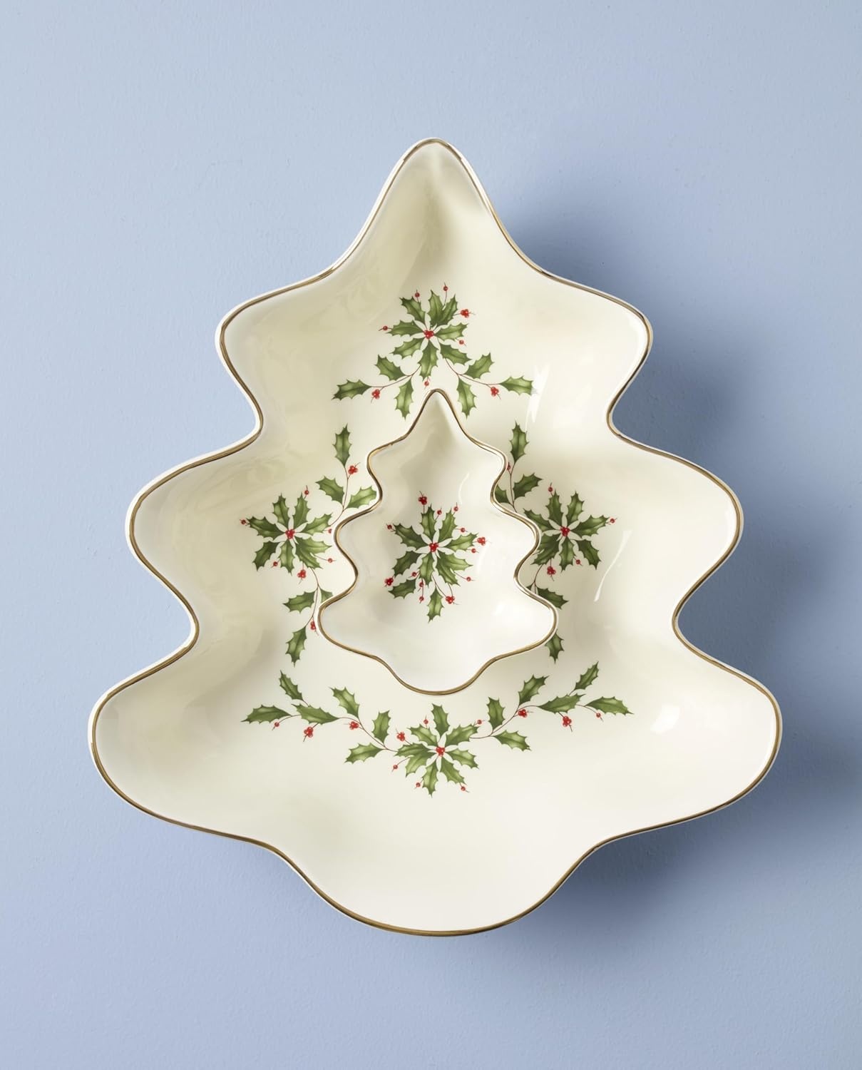 image:imageLenox 898092 Holiday Rectangular Baking Dish Large Christmas Festive Kitchen DecorChip Dip Set