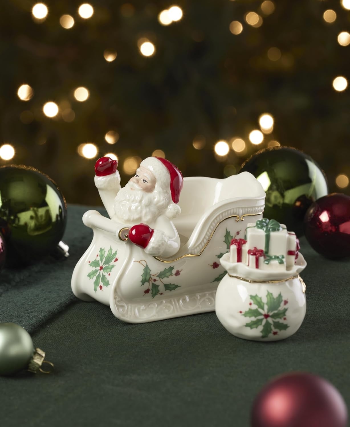 image:imageLenox 898092 Holiday Rectangular Baking Dish Large Christmas Festive Kitchen DecorFigural Salt Pepper Set
