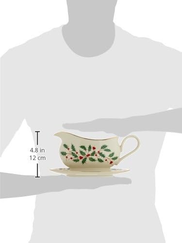 image:imageLenox 898092 Holiday Rectangular Baking Dish Large Christmas Festive Kitchen DecorGravy Boat with Stand