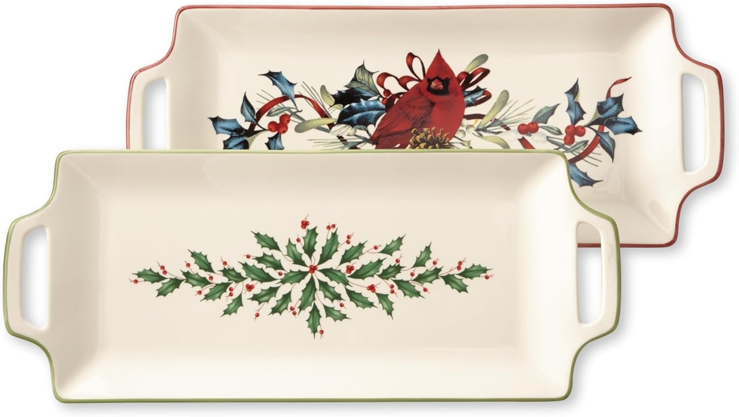 image:imageLenox 898092 Holiday Rectangular Baking Dish Large Christmas Festive Kitchen DecorHors DOeuvres Tray