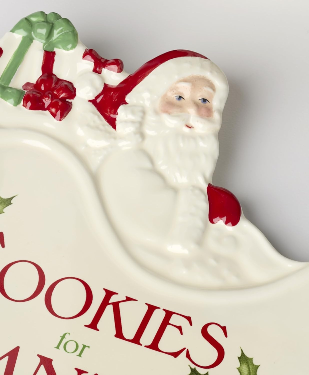 image:imageLenox 898092 Holiday Rectangular Baking Dish Large Christmas Festive Kitchen DecorSanta Cookies Milk Set