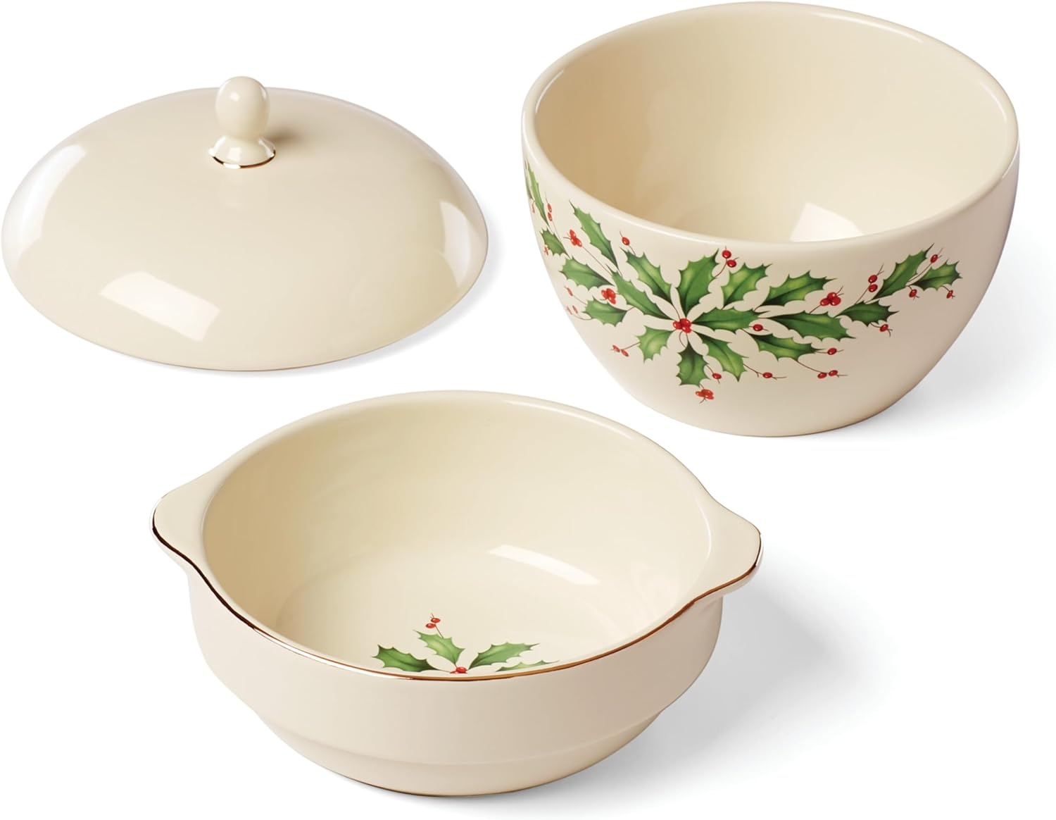 image:imageLenox 898092 Holiday Rectangular Baking Dish Large Christmas Festive Kitchen DecorStackable Bowls