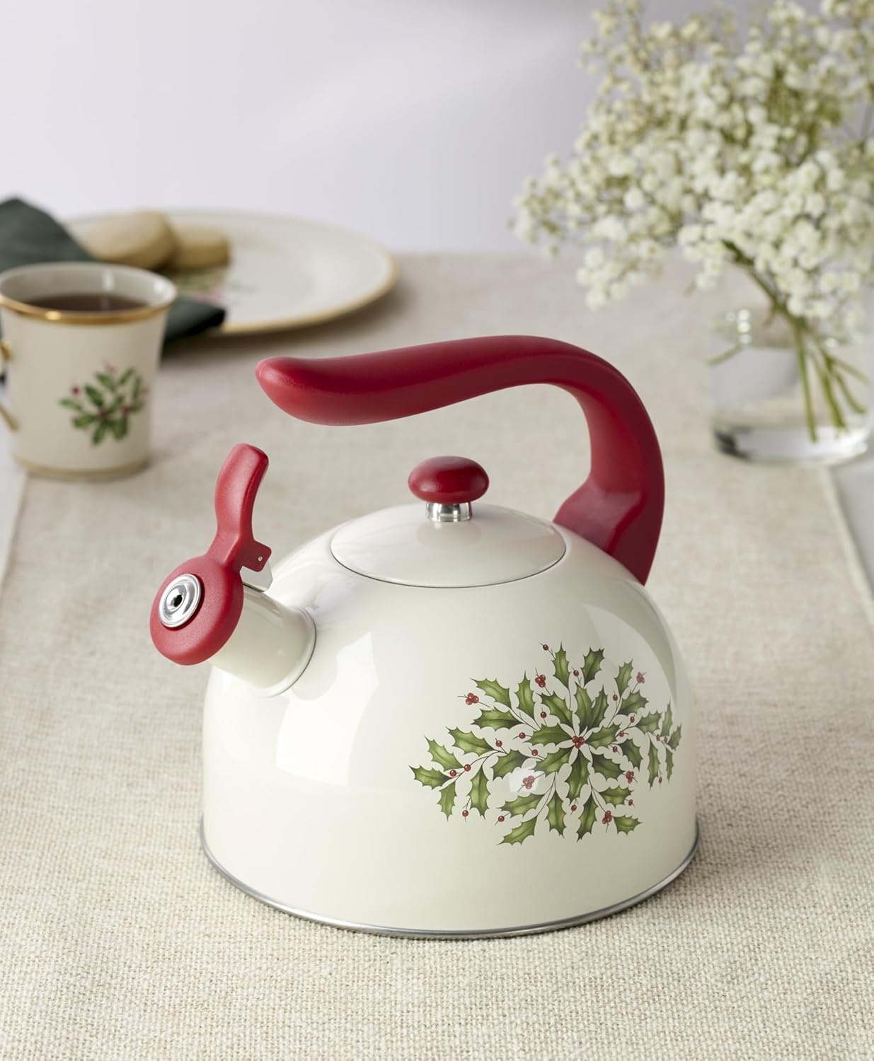 image:imageLenox 898092 Holiday Rectangular Baking Dish Large Christmas Festive Kitchen DecorTea Kettle