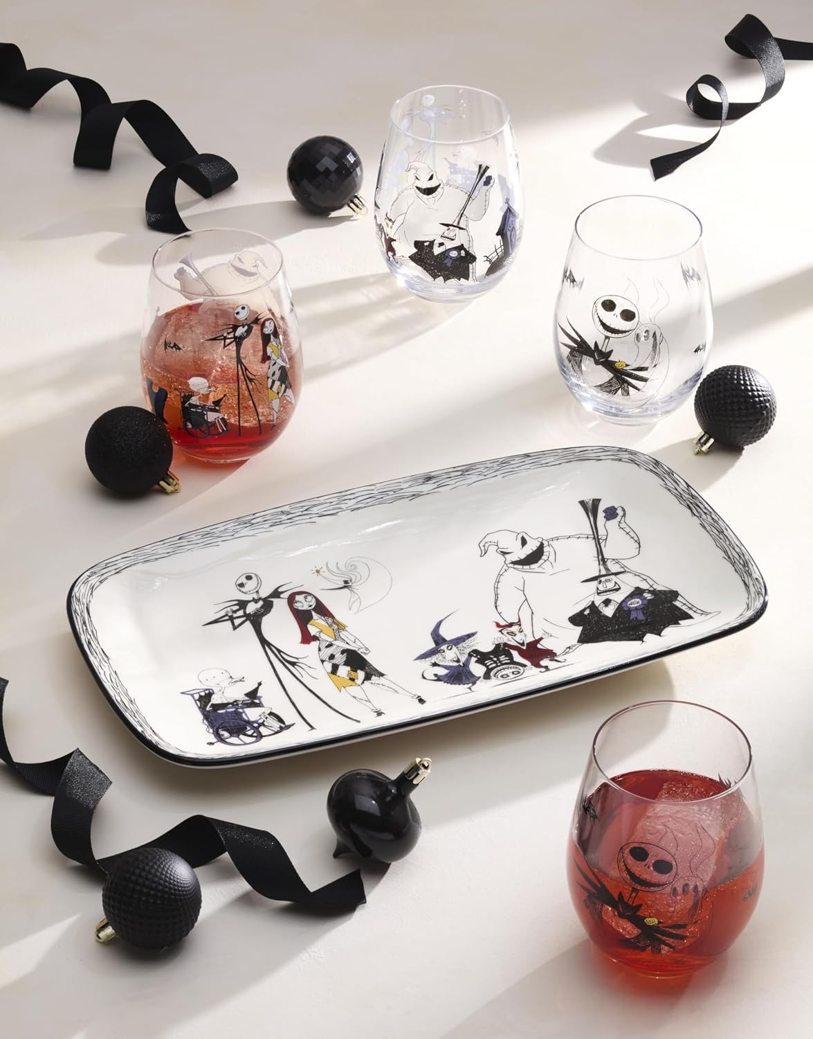 image:imageLenox 898877 Jack Skellington Sledding OrnamentHor Doeuvre Tray