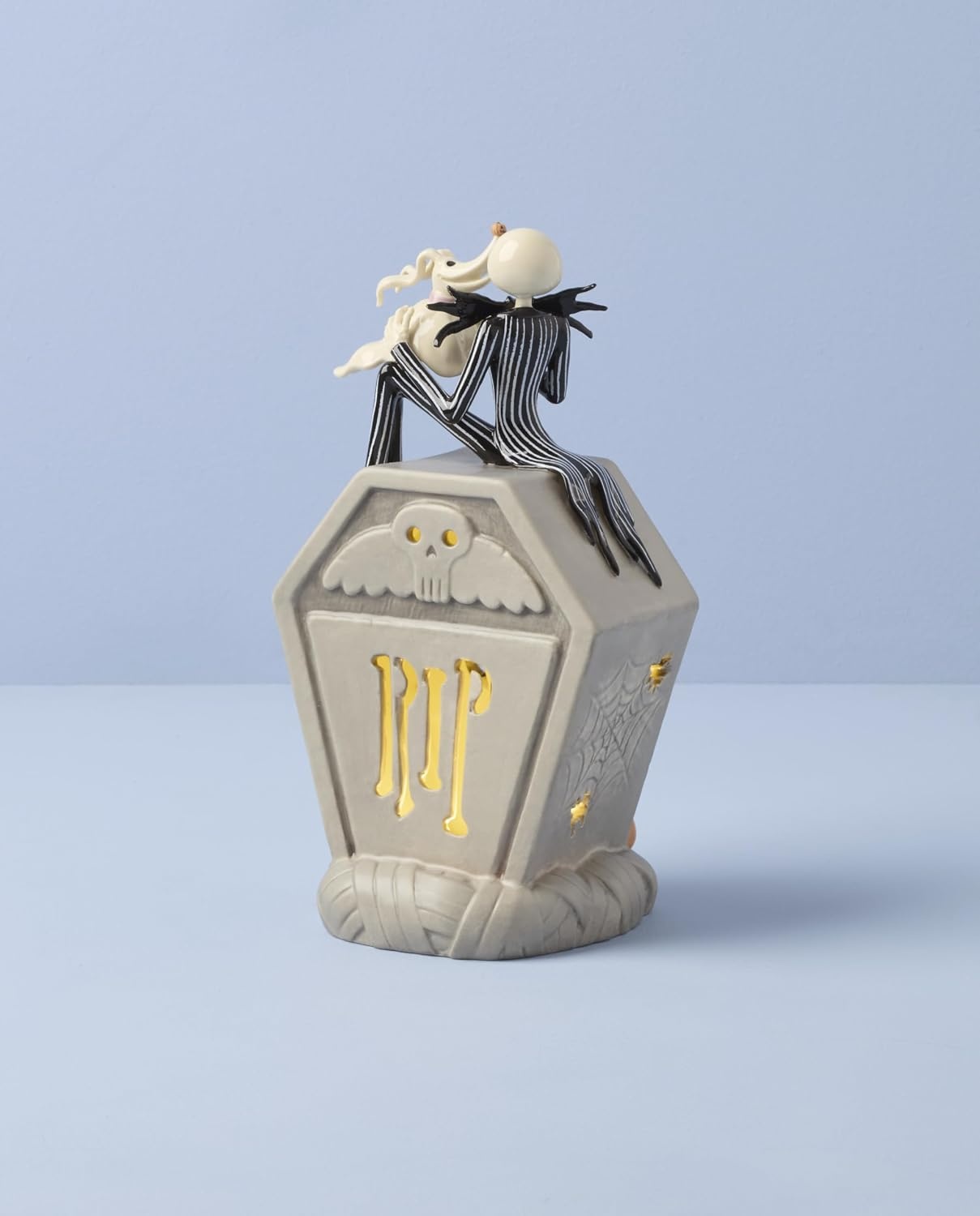 image:imageLenox 898877 Jack Skellington Sledding OrnamentLit Figurine