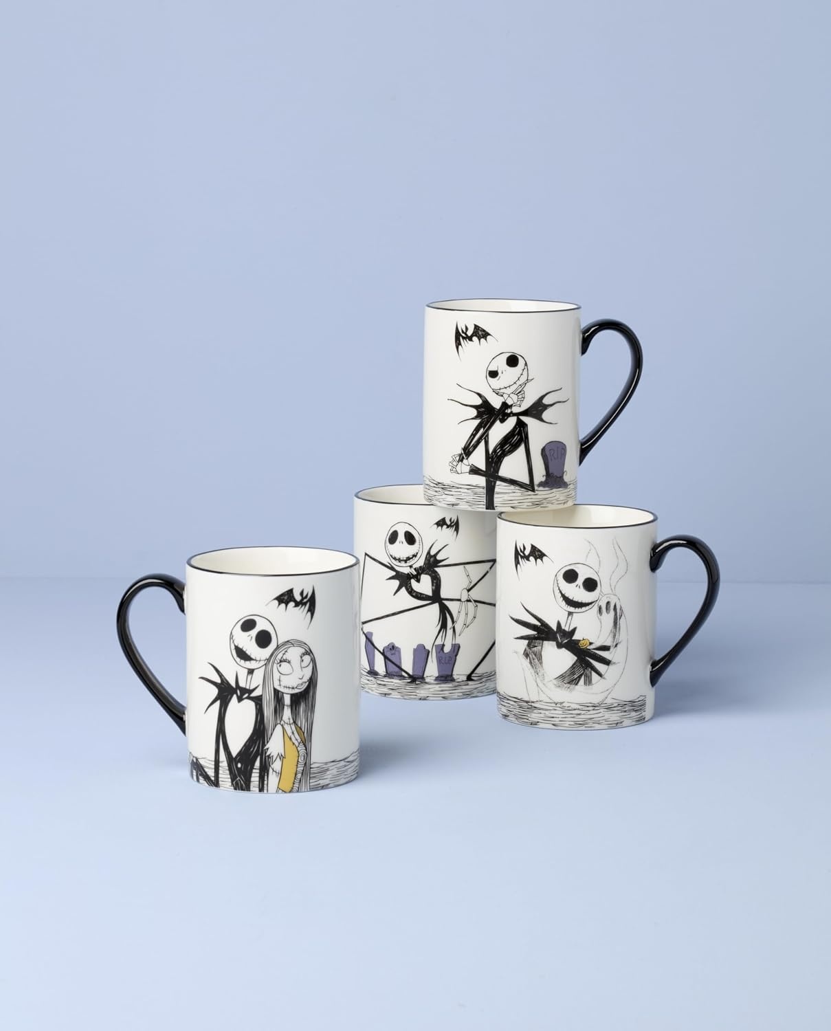 image:imageLenox 898877 Jack Skellington Sledding OrnamentMugs Set of 4