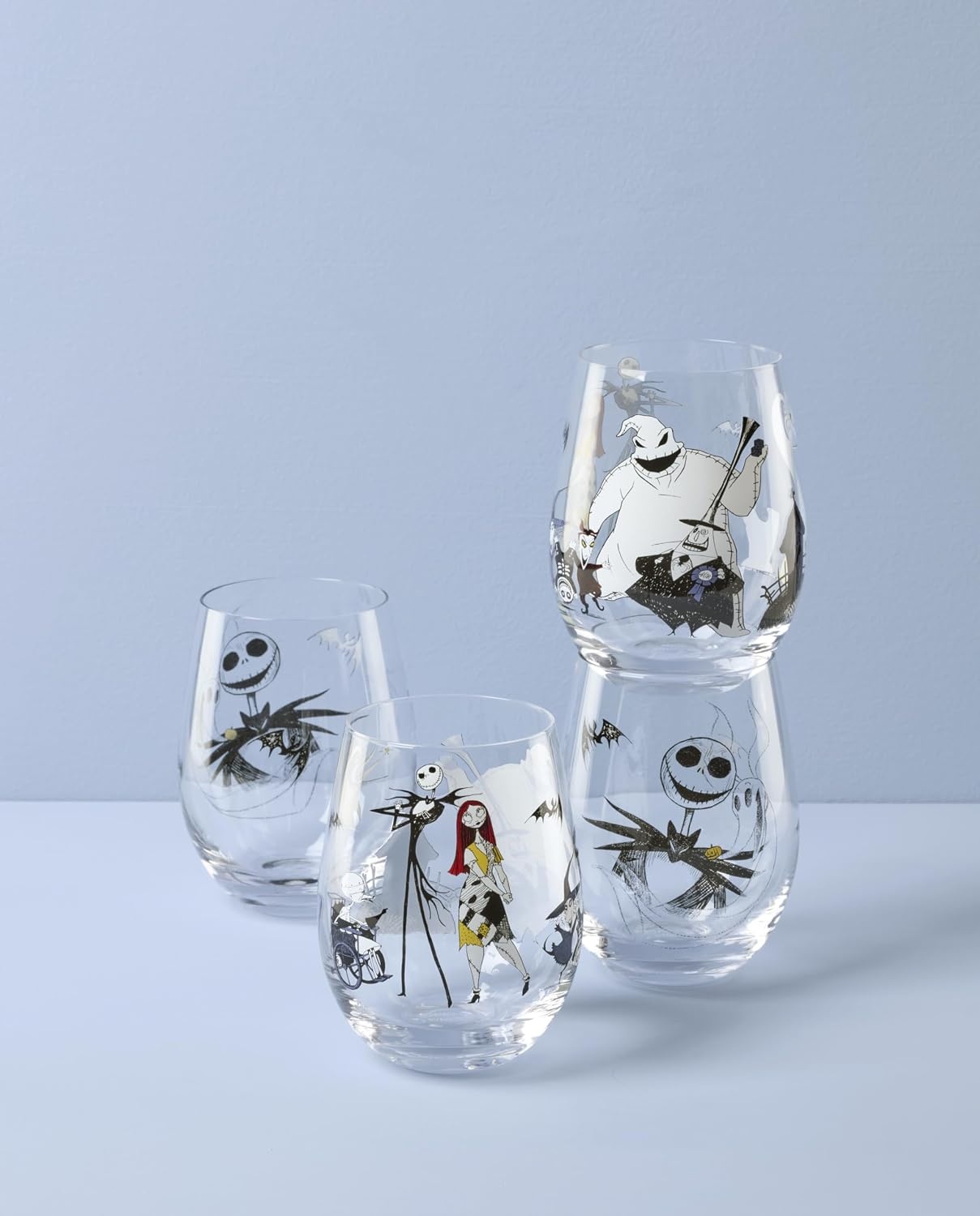 image:imageLenox 898877 Jack Skellington Sledding OrnamentTumbers Set of 4