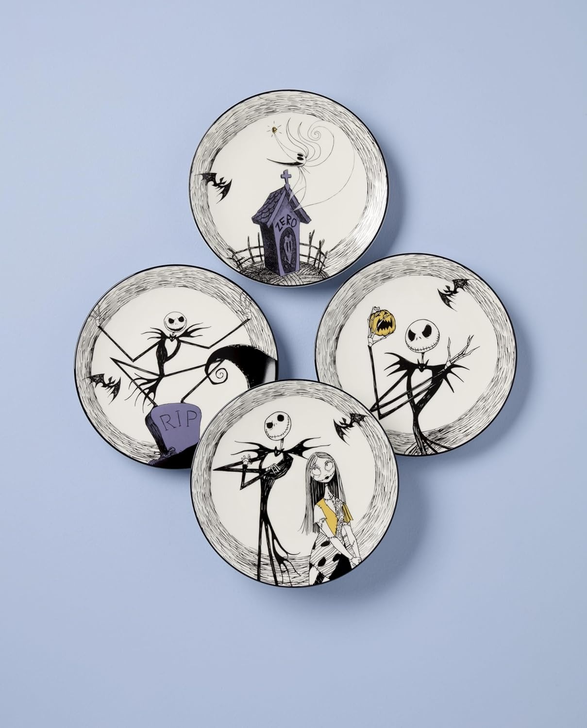 image:imageLenox 899028 Nightmare Before Christmas Hors Doeuvres TrayAccent Plates