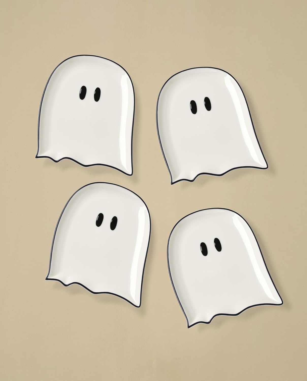 image:imageLenox Halloween Collection Pumpkin Figural Hors dOeuvres TrayAccent Plates Set Of 4
