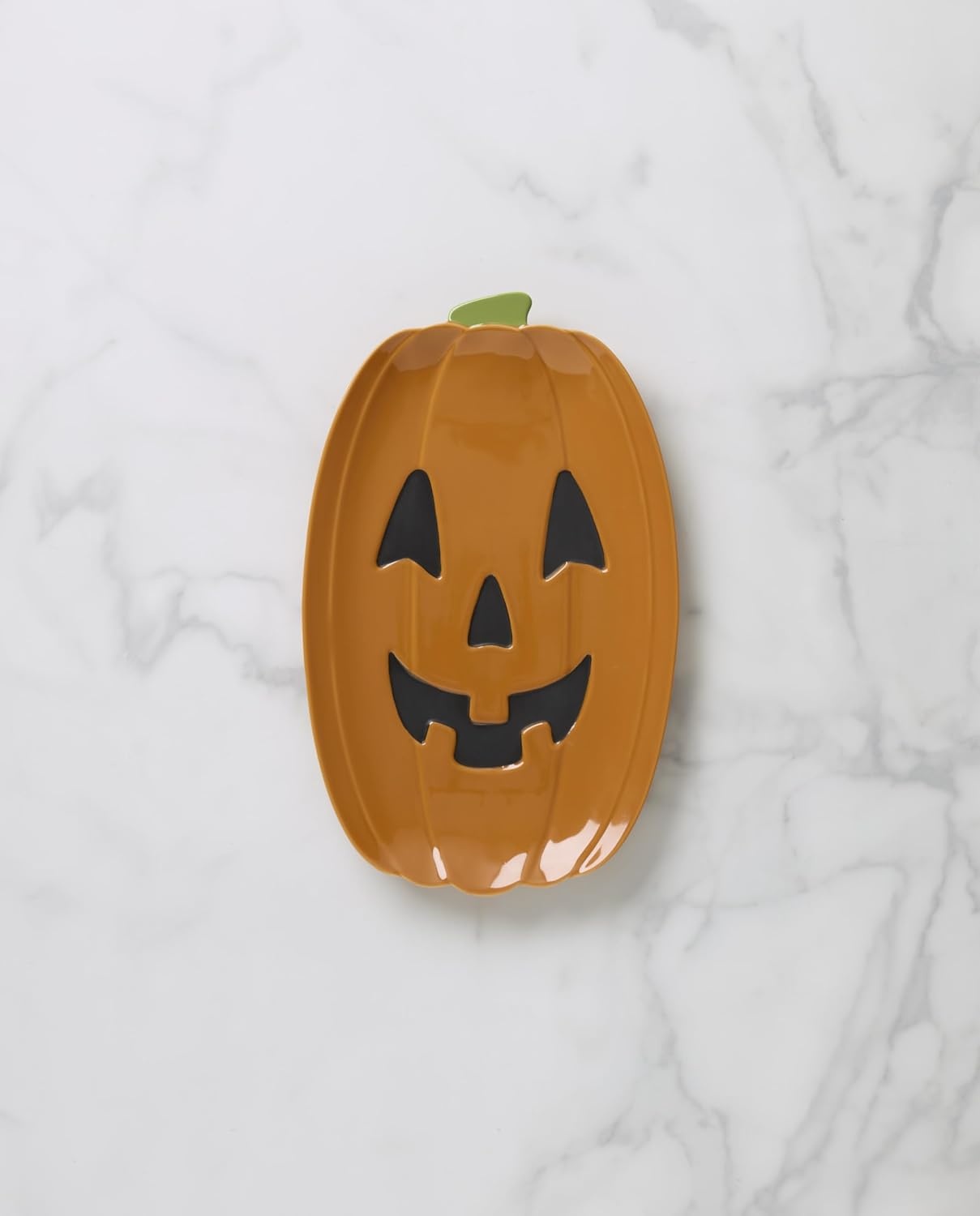 image:imageLenox Halloween Collection Pumpkin Figural Hors dOeuvres TrayServing Tray Pumpkin