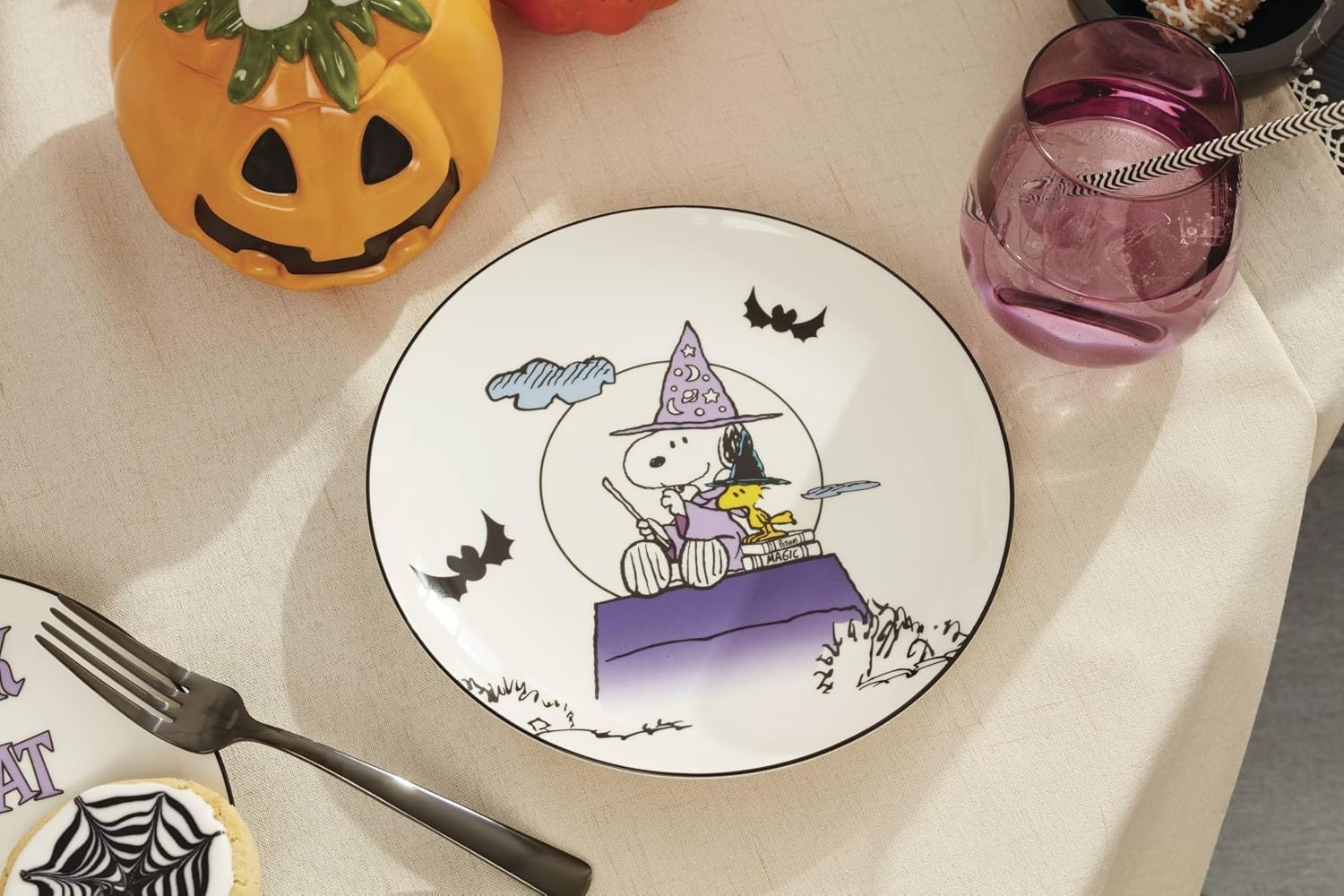 image:imageLenox The Great Pumpkin Collection Peanuts Halloween Dcor and Serveware Tumbler Set 4PieceAccent Plates Set of 4