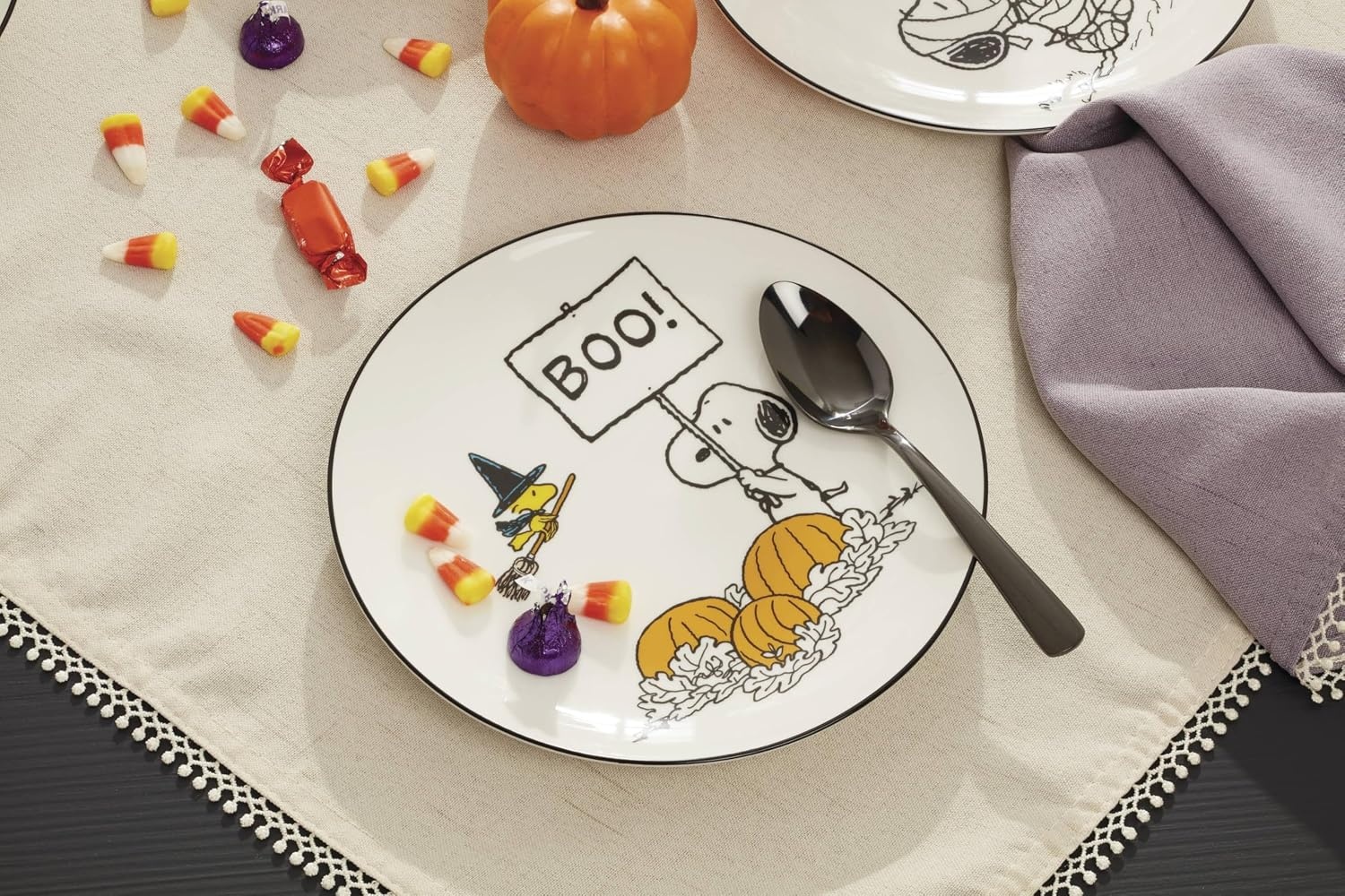 image:imageLenox The Great Pumpkin Collection Peanuts Halloween Dcor and Serveware Tumbler Set 4PieceAccent Plates Set of 4