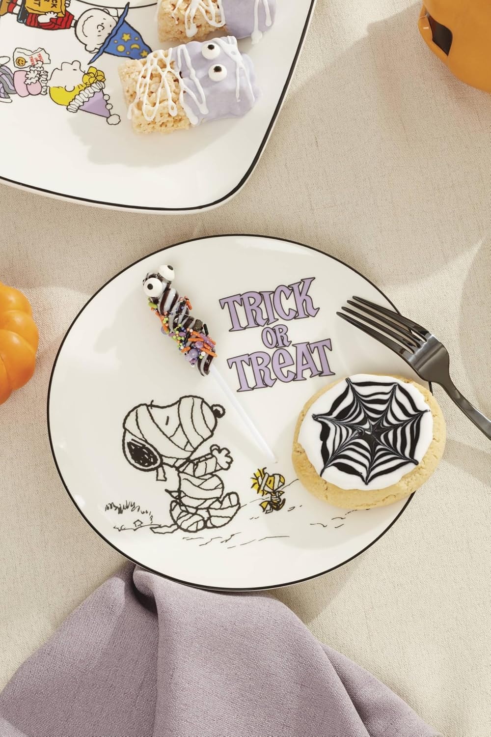 image:imageLenox The Great Pumpkin Collection Peanuts Halloween Dcor and Serveware Tumbler Set 4PieceAccent Plates Set of 4